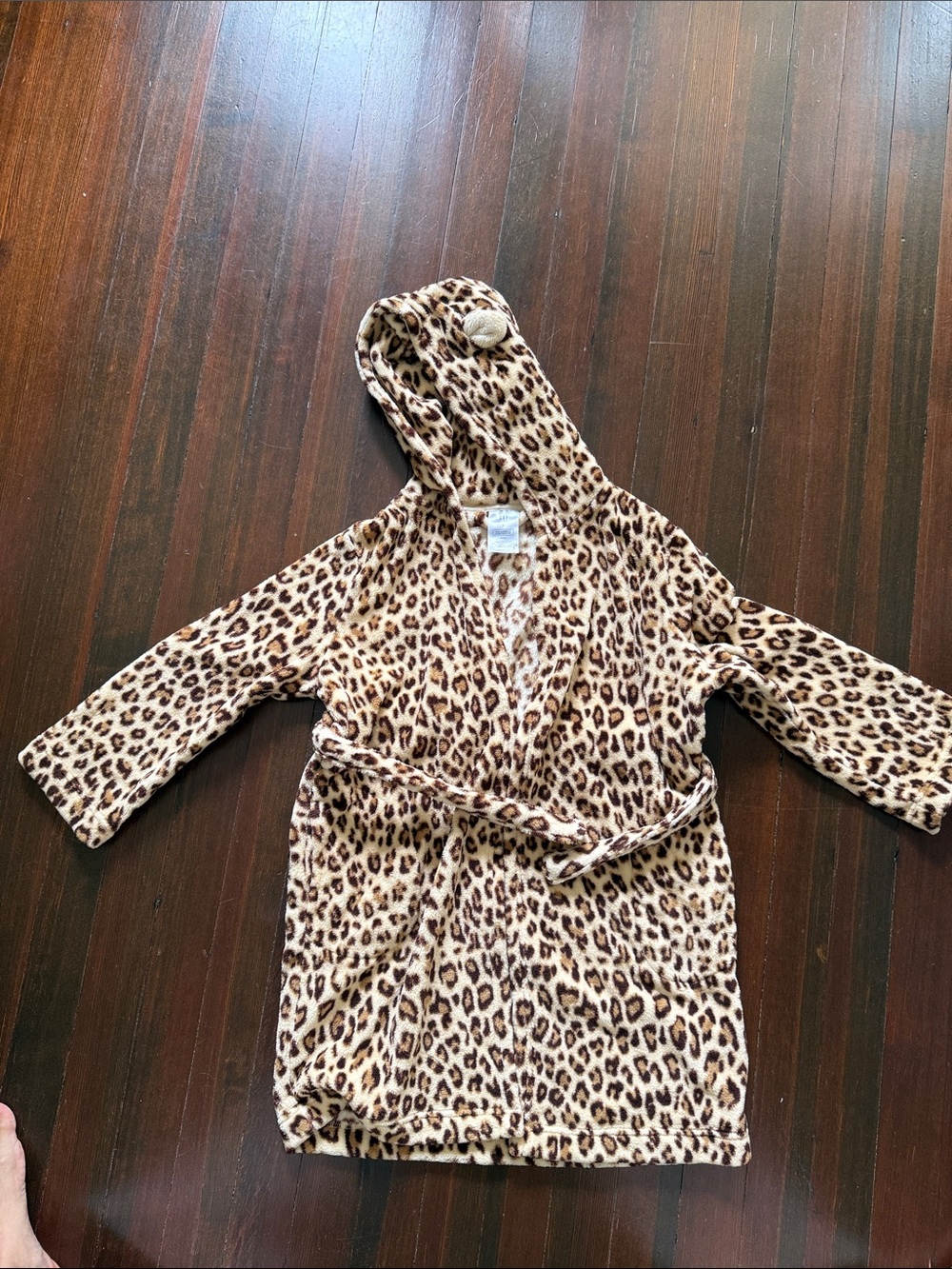 Gap Kids Leopard Print Hooded Pajama Robe